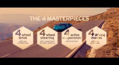 Lamborghini Aventador S: the 4 Masterpieces