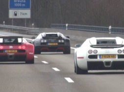 3 Bugatti’s Together on the Highway!