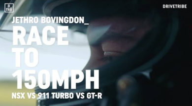 Honda NSX vs Porsche 911 Turbo vs Nissan GT-R: race to 150mph