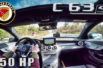 Mercedes C63 AMG S 750 HP MANHART 311 km/h AUTOBAHN