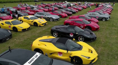 La parade du 70ème anniversaire pour Ferrari dans l’Essex
